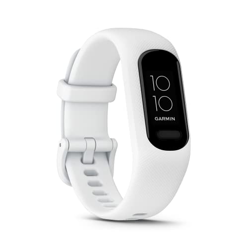 Garmin vívosmart 5 – Fitness-Tracker mit extragroßem OLED-Touchdisplay, Gesundheitsfunktion wie Schlafqualität und Herzfrequenzmessung. Bis zu 7 Tage Akkulaufzeit, wasserdicht und Notfallhilfe.