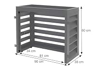 Mendler Verkleidung für Klimaanlage/Wärmepumpe HWC-O43 Metall - anthrazit – Ansicht 3