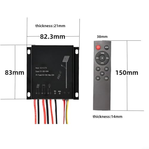 Régulateur de charge solaire MPPT avec télécommande et boîtier ABS - 8