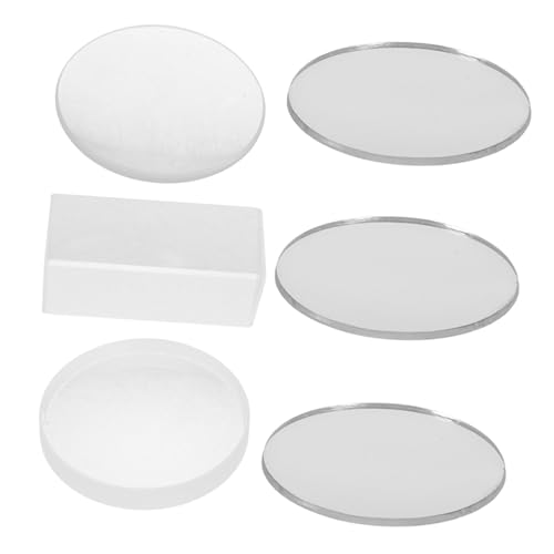 OSOLADY Complete Physics Lens Set 6-Piece Optical Kit Convex Concave Magnifying Lenses for Science Educati