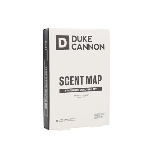Duke Cannon Supply Co. Proper Cologne Sampler Discovery Set - (3 Pack) 0.3 fl oz - Eau de Parfum Cologne for Men - Sawtooth Seawolf + Palomino Scents - Classic Masculine Fragrances