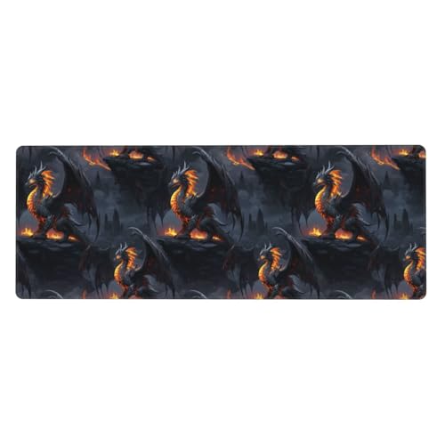 Tapis de souris pour ordinateur portable motif dragon haute finition