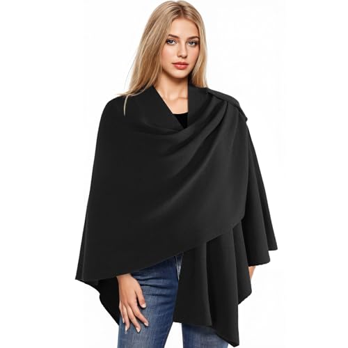 Shawl Wraps for Women, Front Poncho Wrap Sweater Cross Open Poncho Wraps, Knitted Elegant Shawls for Fall Winter