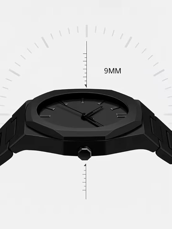 Image of CERO Men's Black Analog Watch | Lightweight Silicone Strap | Arabic Numerals & Minimalist Dial | Casual & Stylish Wrist Watch