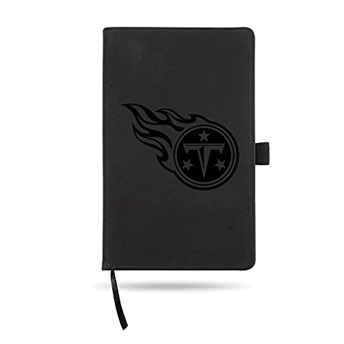 Rico Industries NFL Tennessee Titans Titans Laser Engraved Black Notepad With Elastic Band