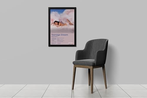 Image of BLINKART Katty Perry - Teenage Dream Wall Photo Frames | Wall Art for Bedroom, Living Room, Studio or Office | Album Cover Print with Spotify Song Link QR Code | Gift for Fans - 8x12 In