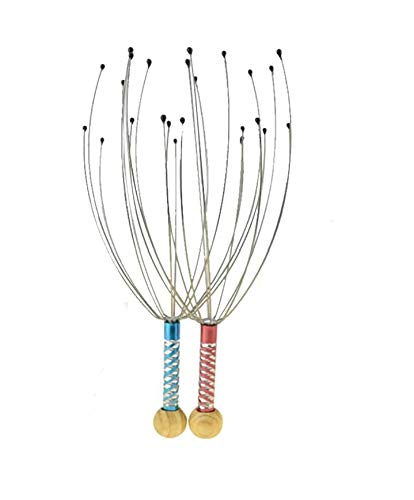 ALS Hand Held Head Deep Relaxation Massager (Assorted Colour) (pack of 2)