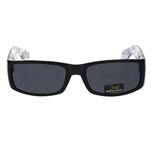 Locs Gangster Bandana Print Arm Classic Rectangular Cholo Sunglasses2