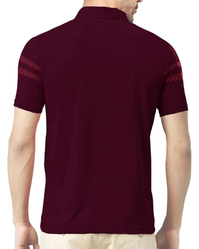Image of Noble Monk Men's Regular Fit Polo T Shirt |Half Sleeves |Collar Tshirts T Shirt | Casual Tshirt