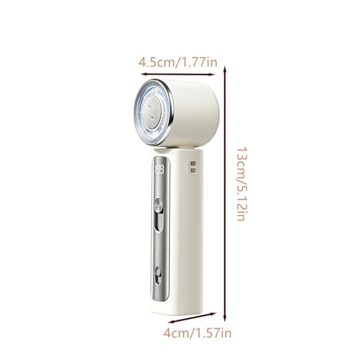 Ventilateur portable pliable rechargeable à 199 vitesses et affichage LED - 6
