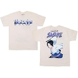 Ripple Junction Naruto Shippuden Sasuke Poses Anime Men's Graphic T-Shirt Natural Medium