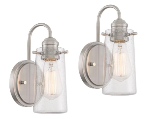 Image of Kira Home Rayne 10 inch Modern Farmhouse Wall Sconce for Bathroom Vanity, Pack of 2