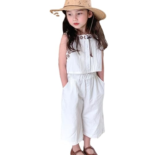 Summer Toddler Girl Cotton Sleeveless Solid Color Print Dress Soft And Comfy Daily Wear Outfits Toddler Girl Skirt Set