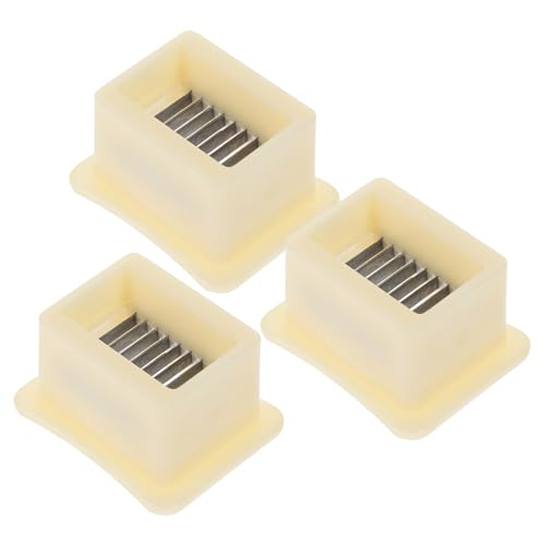 NUOBESTY Râpe à Légumes Multifonction 3 Pièces en Acier Inoxydable, Coupe-haricots Verts et Légumes, Protège-doigts Intégré, Outil de Découpe Manuel Cuisine Maison et Restaurant