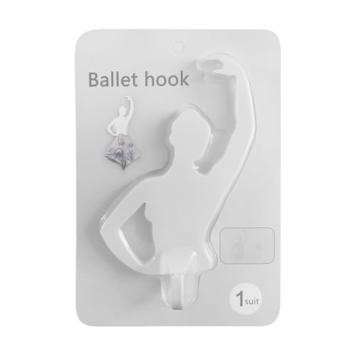 Gancho de pared adhesivo para ballet - Perchas elegantes para entrada, baño, cocina, dormitorio | Ganchos adhesivos duraderos y reutilizables para colgar bolsos, sombreros, bufandas, toallas |