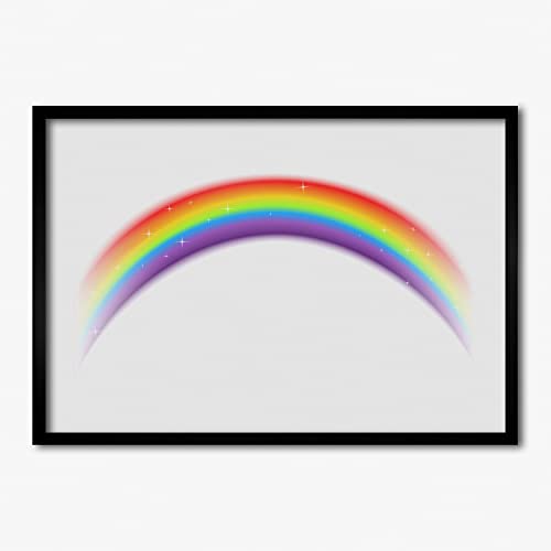 Cadre photo 70x50 cm Tulup en bois MDF avec affiche arc-en-ciel