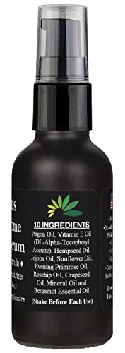 Men's Face Serum Moisturizer (10-In-1) Anti-Aging Facial Oil Complex W/ Argon, Vitamin E, Hempseed, Jojoba, Sunflower, Evening Primrose, Rosehip, Grapeseed, Mineral & Bergamot Oils - For Men #TOP1