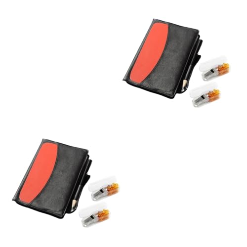 Set de 2 tarjetas amarilla y roja para árbitro de fútbol miniatura 1