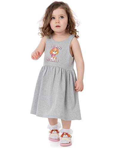 Paw Patrol Girls Dress 2 Pack | Kids Grey & Pink Skye Helicopter Pup Sleeveless Summer Dresses | Fun Multi-Pack Clothing Set2