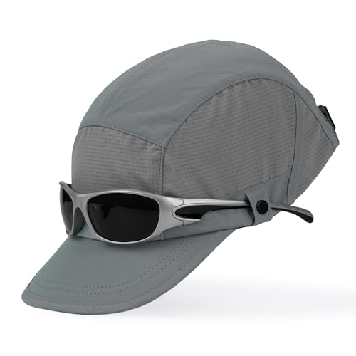 Image of CLAPE Snapback 5 Panel Hat for Men Flat Bill Funny Trucker Hats Running