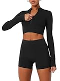 [Feature] – Sportlich und lässig. Crop Sweatshirts, Rundhalsausschnitt, Rollkragenpullover, Langarmshirt Sweatshirt, Basic-Stil, Jacke mit halbem Reißverschluss, Zip up Sportjacke damen, Fleece Sweatshirt,Knit Fabrication Langarm, Kurze Shirts.
