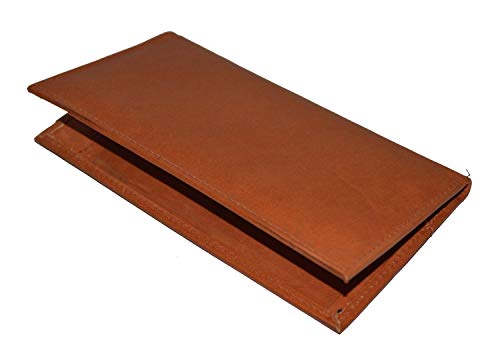Sale ! CHECKBOOK COVER TAN GENUINE LEATHER PLAIN