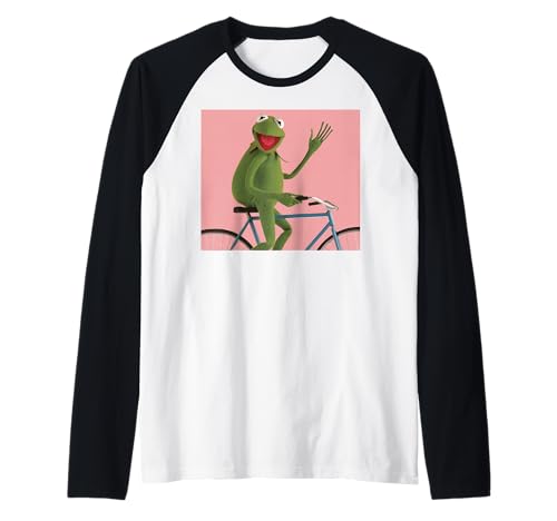Muppets Kermit t-shirt raglan imprimé grenouille vélo vêtement vintage pop culture