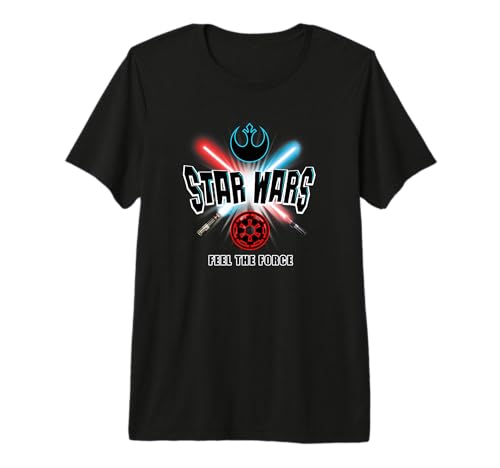 T-shirt Star Wars Lightsaber Clash en coton premium noir pour homme et fan de la saga