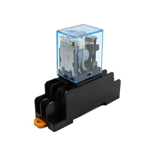 Miniinterruptor de relé MY2P DPDT con indicador LED y base para automatización