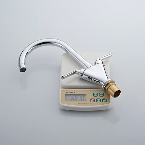 Robinet de cuisine en laiton chromé chic et durable pour évier moderne