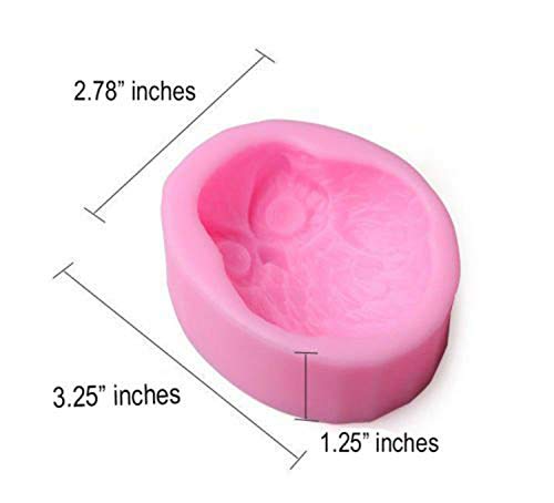 Mose Cafolo 2 Pcs Large 3D Silicone Owl Soap Mold Molds For Diy Handmade Soap, Cake, Chocolate, Ornament Making #TOP1