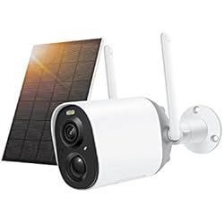 Camara Netvue Exterior Netvue Camara Vigilancia WiFi Exterior Solar con Batería Recargable, FHD Cámara de Seguridad con Detección Humana PIR, Visión Nocturna Color, Audio Bidireccional, Cámara sin Cables con Sirena