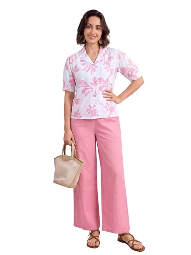 Image of TOPLOT Printing Cotton Crop-Tops Set for Woman || Co ord Set for Women Stylish (5248)