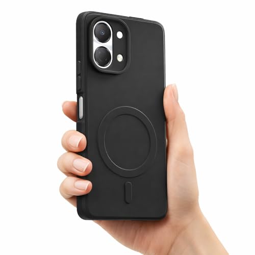 Image of Back Cover Tecno Spark Go 3 4G | MagFit Ring Design (Non-Magnetic) | Shockproof Case | Anti-Slip Grip | Raised Camera Edges | Slim Protective Case for Tecno Spark Go 3 4G (Matte Black)
