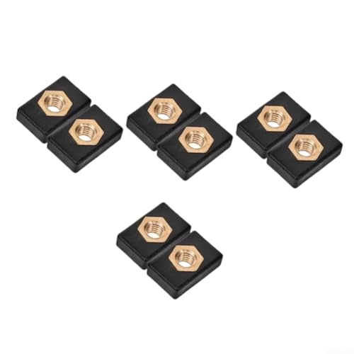 KAYAK - Bloques de tuercas de pista deslizante, deslizador de tuerca de cobre recubierto de plástico para soportes de caña de pescar, hardware de bloque de base deslizante de canoa