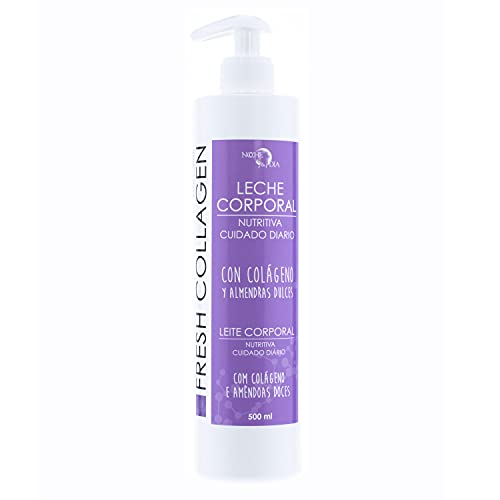 Leche Corporal con Colageno y Almendras Dulces. Body Milk FRESH COLLAGEN, Crema Hidratante Corporal nutritiva de uso diario 500 ml. Marca: Noche y Día