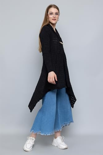 Image of Wear lusso Women's Woolen V-Neck Open Front Shrug Cardigan | Long Sleeve Winter Sweater for Girls & Ladies | Stylish Warm Outerwear in Trendy Colors