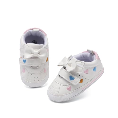 Image of Clowora Baby Boys Girls Shoes Non-Slip Rubber Sole Sneakers Infant First Walking Toddler Crib Shoes Newborn Loafers Flats.
