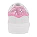 Juicy Couture Women's Rhinestone Logo Sneakers, Stylish Casual Shoes with Sparkling Detail, Comfortable Lace-Up Design-Aurelie-White Pink-8.5