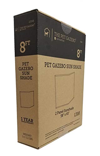 Advantek Pet Gazebo Outdoor Reversible Nylon Sun Shade with 4 Ball Ties, 8ft - Thumbnail 4