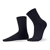 Knitido Seidensocken Silkroad Midi, Zehensocken aus Seide, Größe:43-46, Farbe:Black (101)