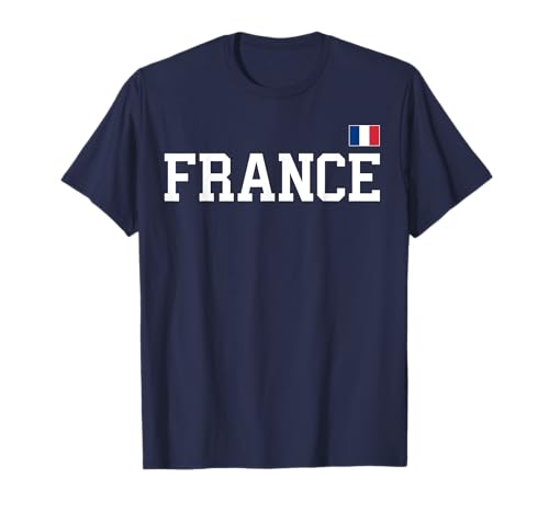 T-Shirt France Femmes Hommes Enfants Cool Souvenir Cadeau Drapeau Français T-Shirt
