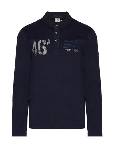 Aeronautica Militare PO1708 polo haut de gamme manches longues coupe impeccable homme