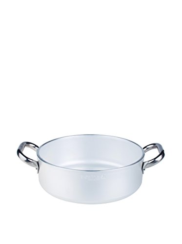 Pentole Agnelli ALMA10624 Alluminio Professionale 3 mm, Casseruola Bassa con 2 Maniglie, 4,1 L