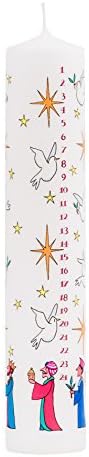 Alison Gardiner Christmas Advent Candle 'Wise Men' Wax Pillar 50 Hours Burn Time