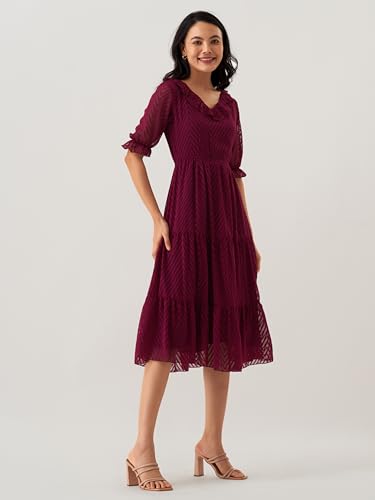 Image of AASK Dress for Women One Piece Kurta Set Tops Knee-Length Fit And Flare Dresses