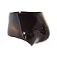Rubberfashion Latex Slip mit Penishülle - Kurze sexy Rubber Pants und Anal Kondom - Latexhose für Herren schwarz 0.4mm M
