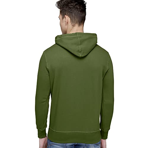 Image of Free Authority Men's Full Sleeve Solid Hooded Sweatshirt