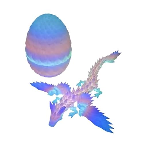 Generisch - Huevos de Pascua: impresión 3D, Juguete de dragón móvil, ecosistema Luminoso Interactivo | Cometa articulada móvil, rotación de 360 Grados, Regalos de Pascua Seguros para de | Ya disponible en tu tienda friki favorita! En mundofriki.es!