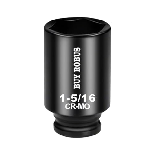 1-5/16 Socket 1/2 Drive Deep Impact SAE Socket 6 Point CR-MO for Easy Removal of Axle Nut